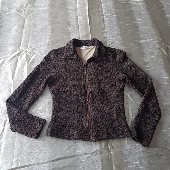 ⭐Vintage⭐Lace Brown Jacket - Picture 5 of 8